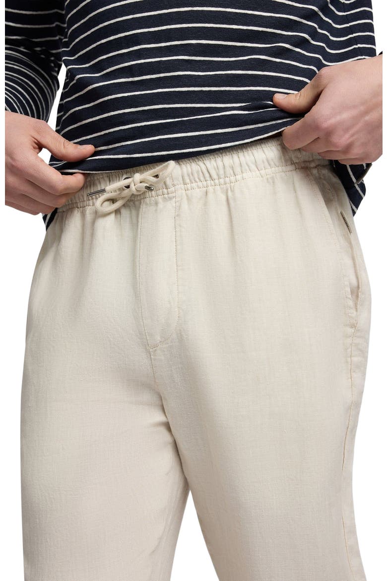 Pigment Dye Linen Pull On Pant, Alternate, color, Bone