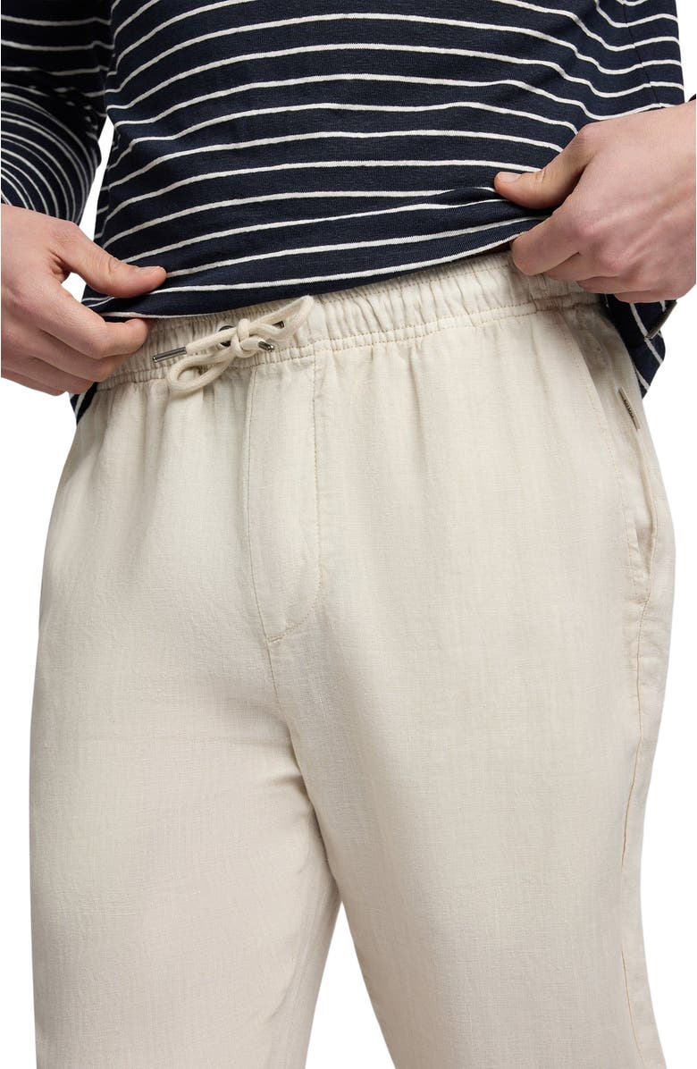 Onia Pigment Dye Linen Pull On Pant, Alternate, color, Bone