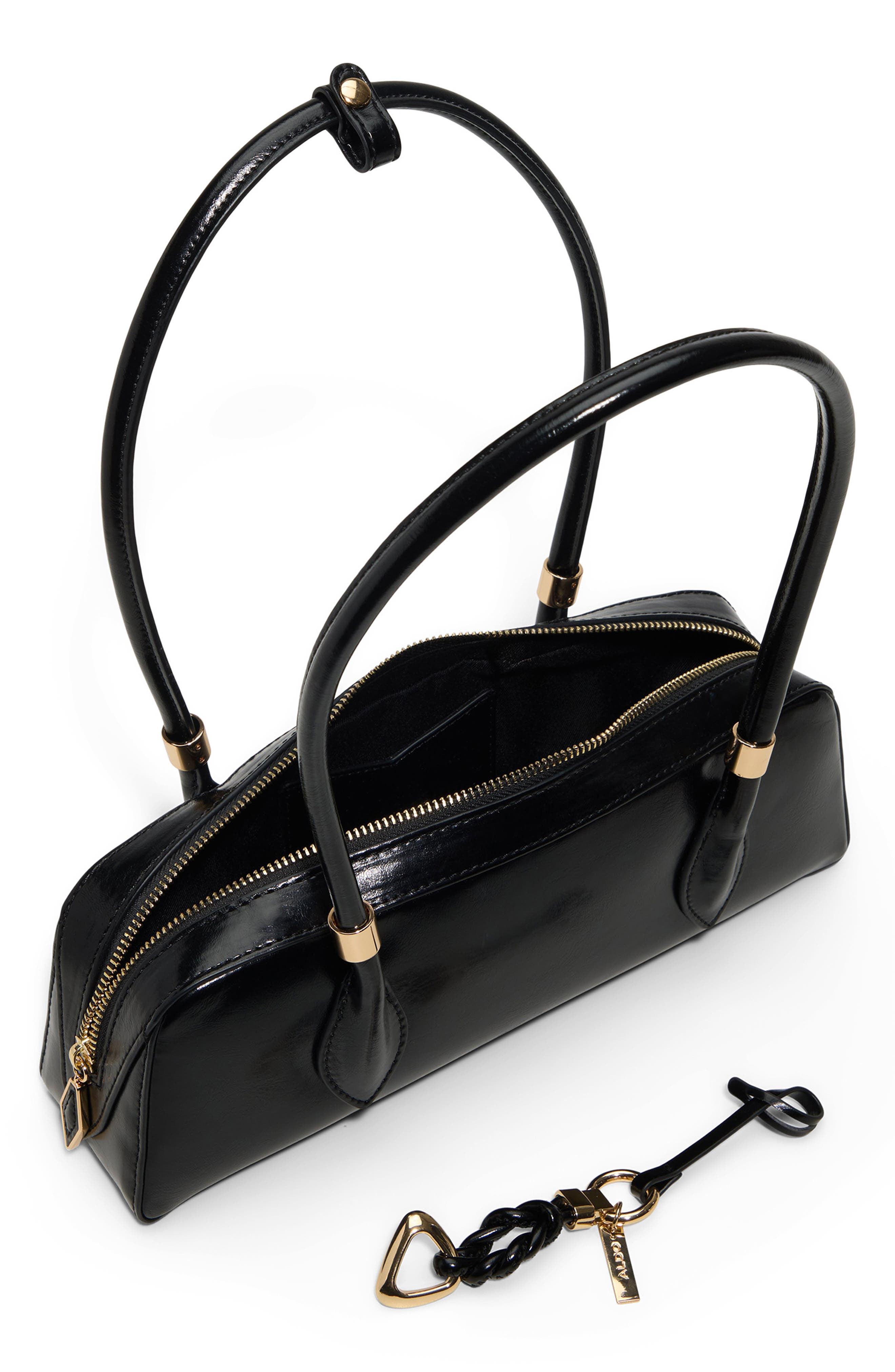 ALDO Elanorabagg Faux Leather Shoulder Bag, Alternate, color, Black