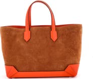 Pre-Owned Hermes Maxibox Cabas Doblis Suede with Epsom 30