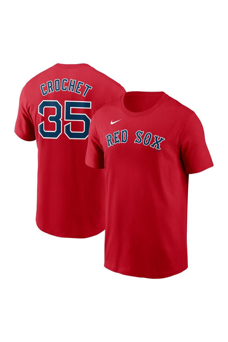 Men's Nike Garrett Crochet Red Boston Red Sox Fuse Name & Number T-Shirt, Main, color, Red