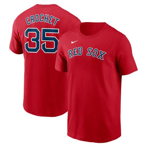 Men's Nike Garrett Crochet Red Boston Red Sox Fuse Name & Number T-Shirt