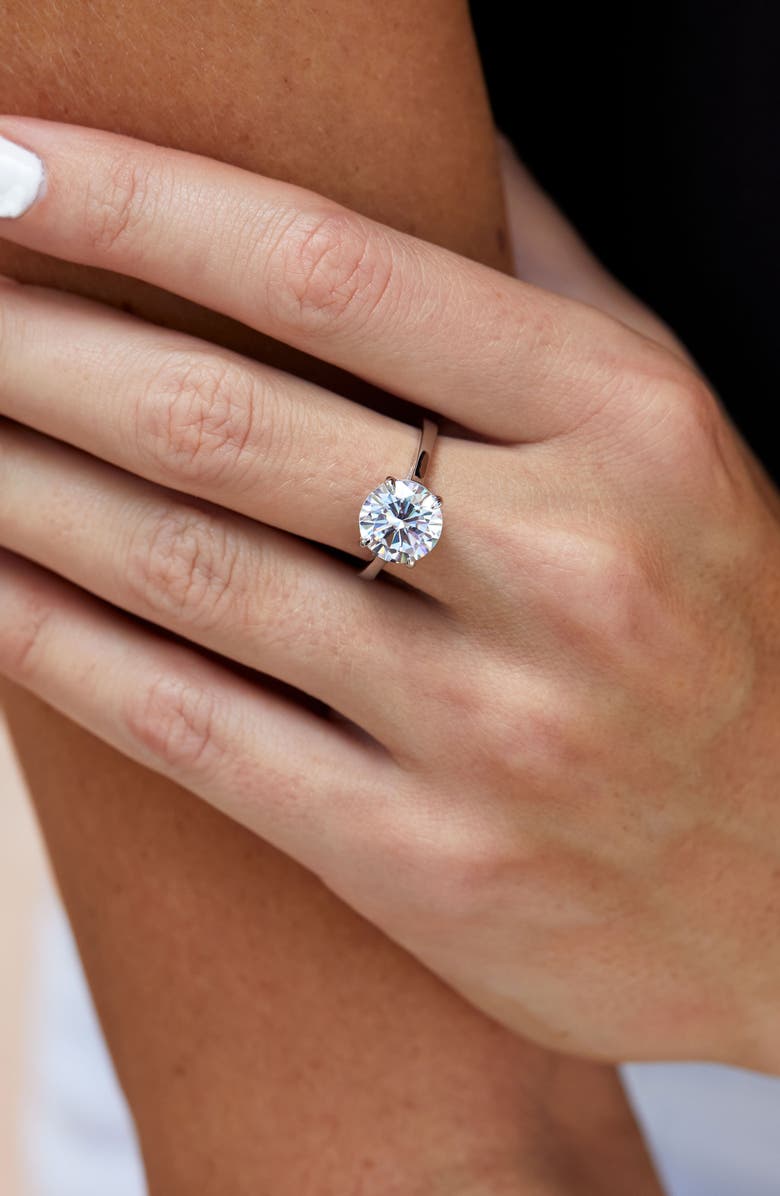 SAVVY CIE JEWELS Sterling Silver & CZ Solitary Ring, Alternate, color,
