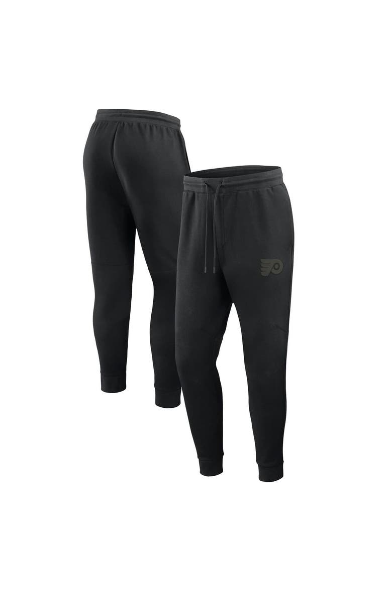 Men's Fanatics Black Philadelphia Flyers Authentic Pro Road Tri-Blend Joggers, Alternate, color, Black