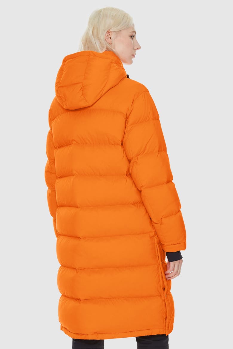 Puff-O® Mid-Length Down Puffer Jacket, Alternate, color, Orange