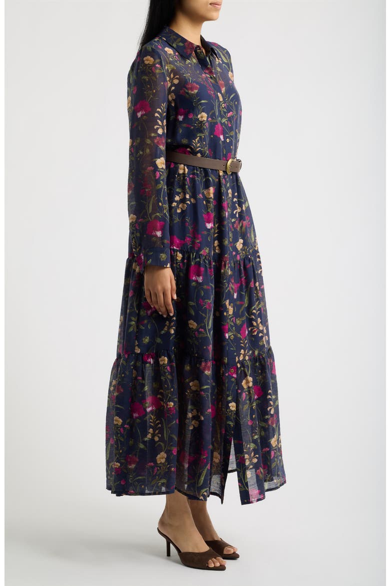 Belted Long Sleeve Shirtdress, Alternate, color, CLASSIC NAVY 407