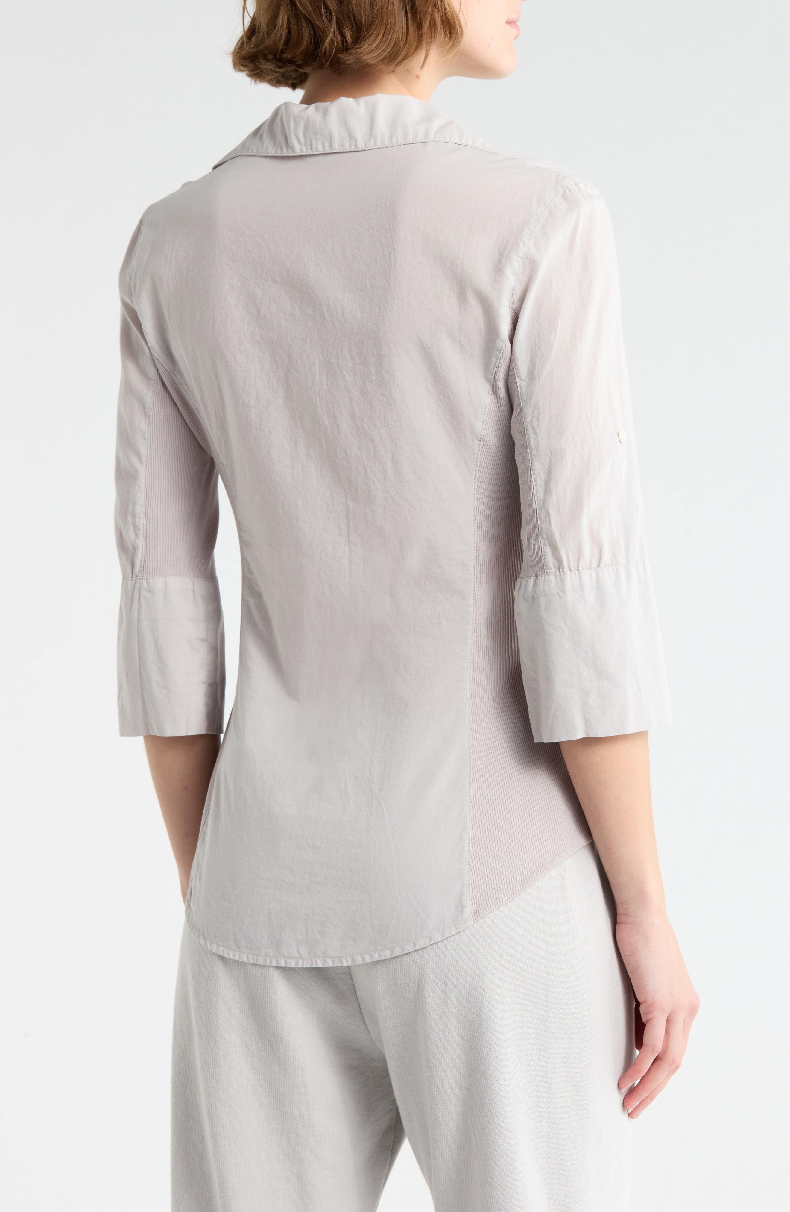 Three-Quarter Sleeve Button-Up Shirt - image 4