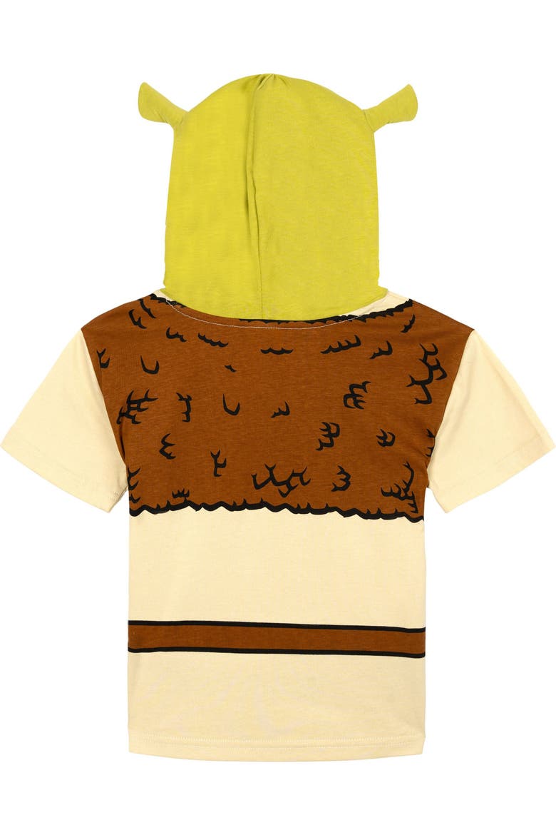 Shrek Hooded T-Shirt, Alternate, color, Shrek Green Tan