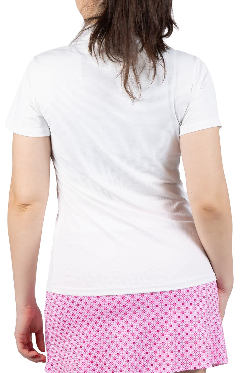 TailorByrd Solid Quarter Zip Polo, Alternate, color, White