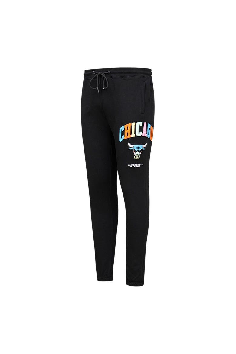 Men's Pro Standard Black Chicago Bulls Washed Neon Sweatpants, Alternate, color, Black