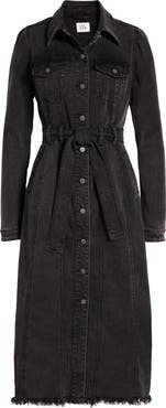 Wash Lab Denim Long Sleeve Denim Shirtdress