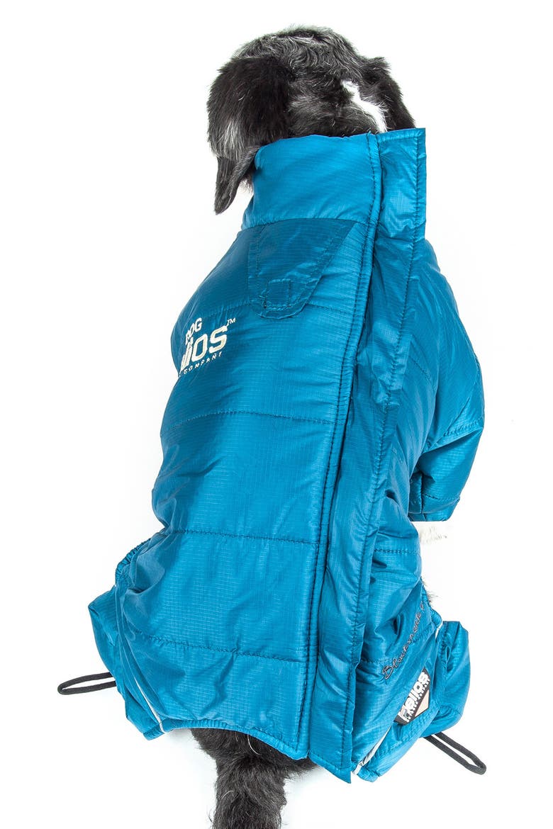 Helios Thunder-crackle Full-Body Waded-Plush Adjustable and 3M Reflective Dog Jacket, Alternate, color, BLUE WAVE