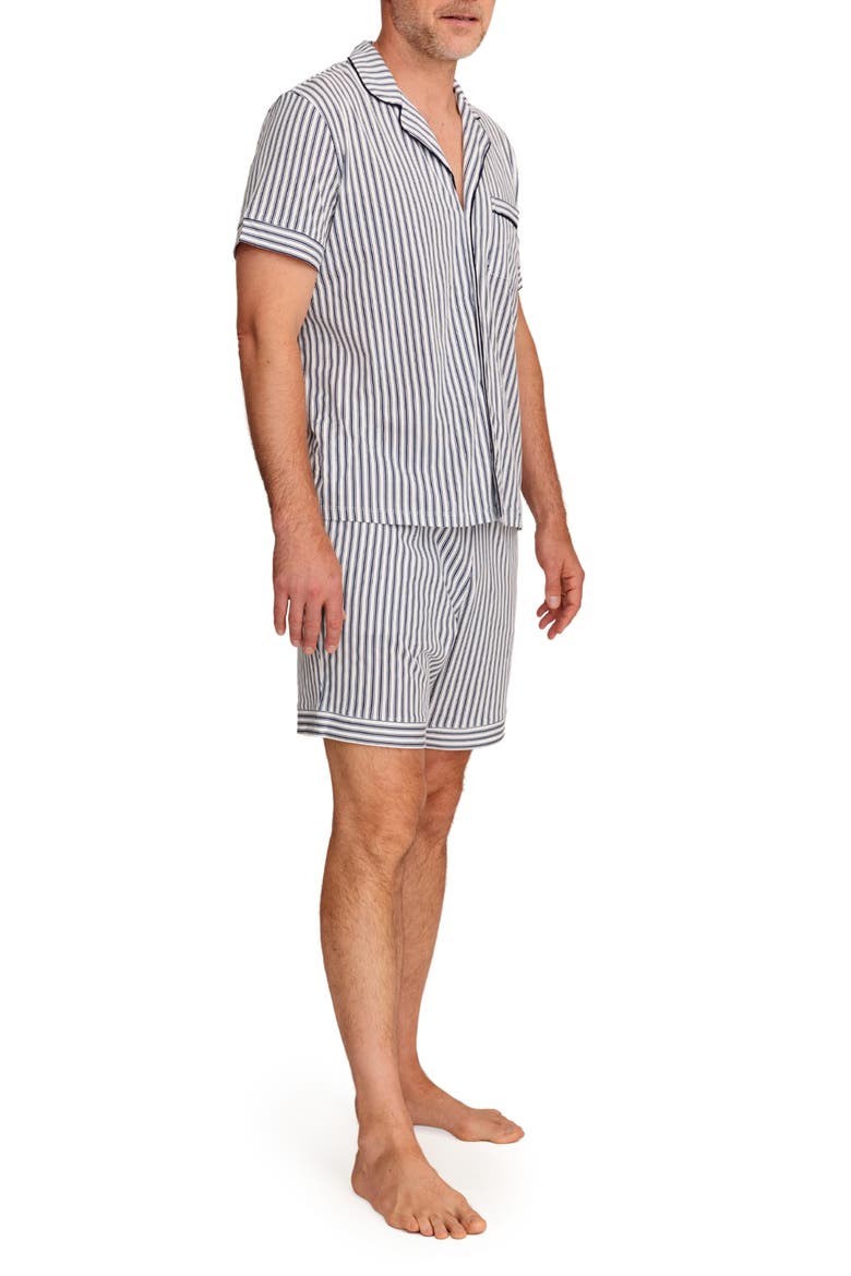 French Ticking Short Set, Alternate, color, NAVY