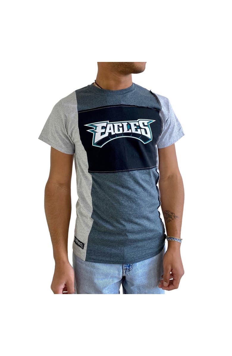 REFRIED APPAREL Men's Refried Apparel Heather Charcoal Philadelphia Eagles Sustainable Split T-Shirt, Main, color, Heather Charcoal