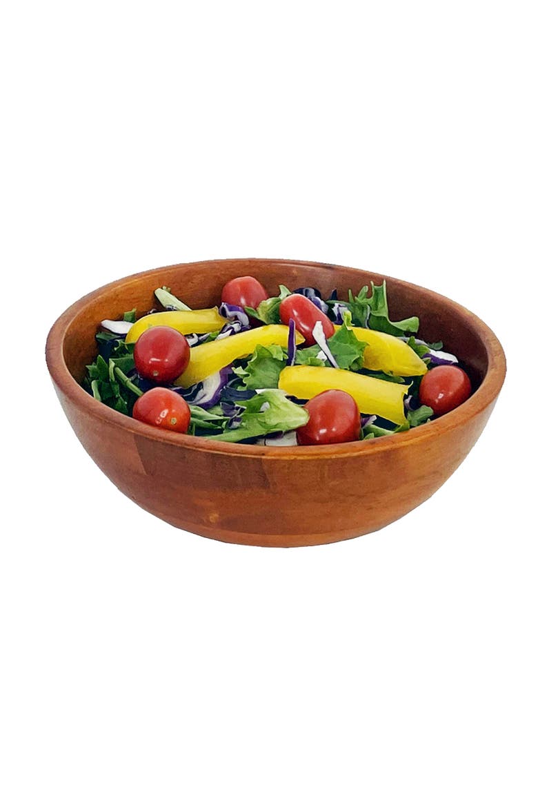 Rubberwood Conical Bowl, Small 2.5-Inch x 7-Inch Diameter, Alternate, color, Brown