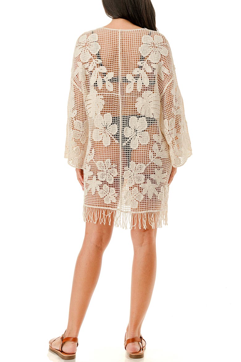 Open Knit Cotton Cover-Up Dress, Alternate, color, CREAM