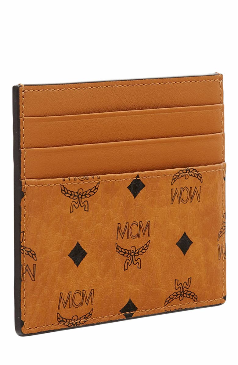 MCM Money Clip Card Case in Visetos Original, Alternate, color, 