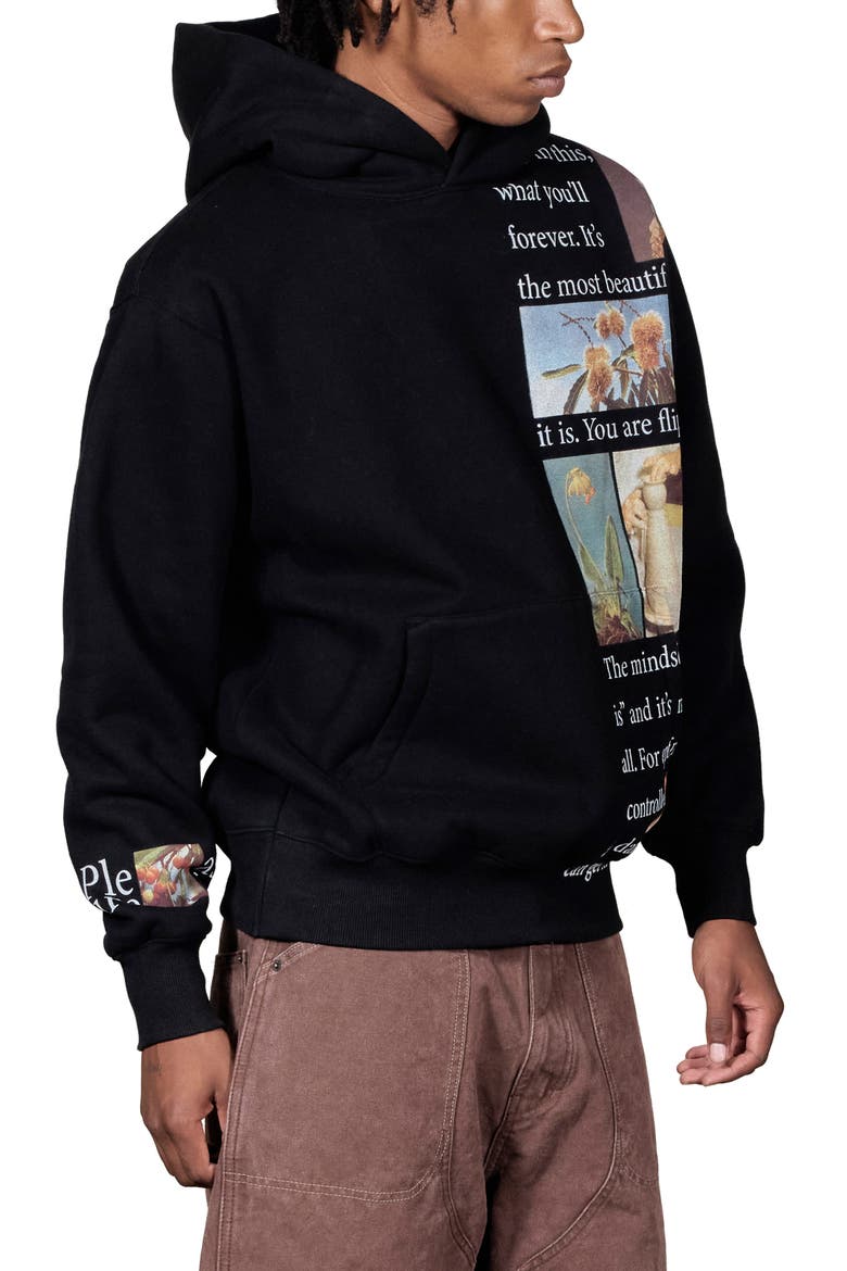 Connection Graphic Hoodie, Alternate, color, BLACK