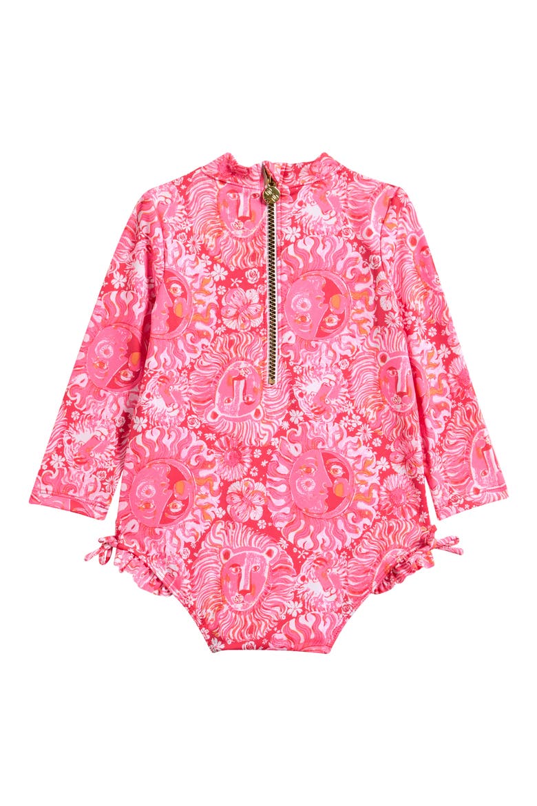 Kids' Idella Long Sleeve One-Piece Swimsuit, Alternate, color, PARADISE PUNCH LIL JIMS STUFF