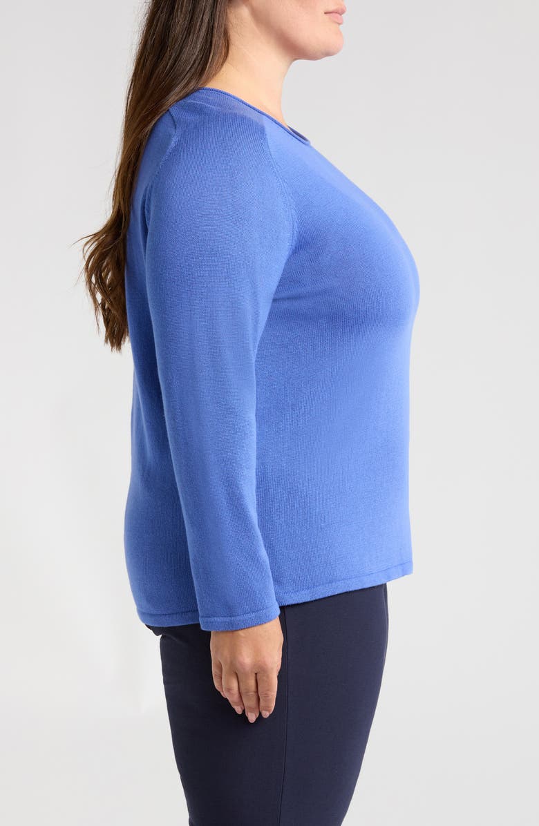 Eileen Fisher Raglan Sleeve Organic Cotton Blend Sweater, Alternate, color,