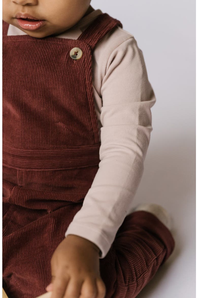 Organic Cotton Corduroy Overalls, Alternate, color, MULBERRY