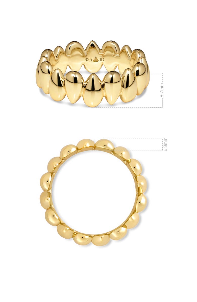 DEVATA Teardrop Eternity Band Ring in Gold Plated Sterling Silver, Alternate, color, Yellow Gold