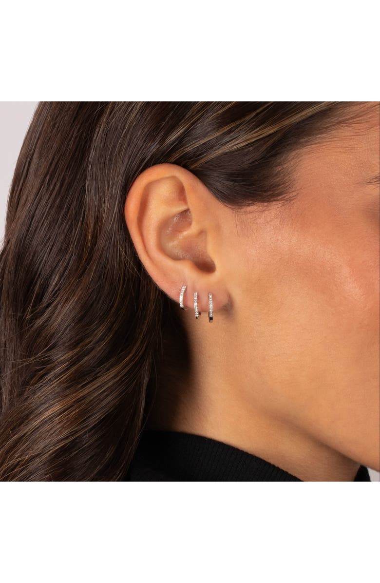 BY ADINA EDEN Diamond Huggie Earring 14K, Alternate, color, 14K Rose Gold - 12 Mm / Pair