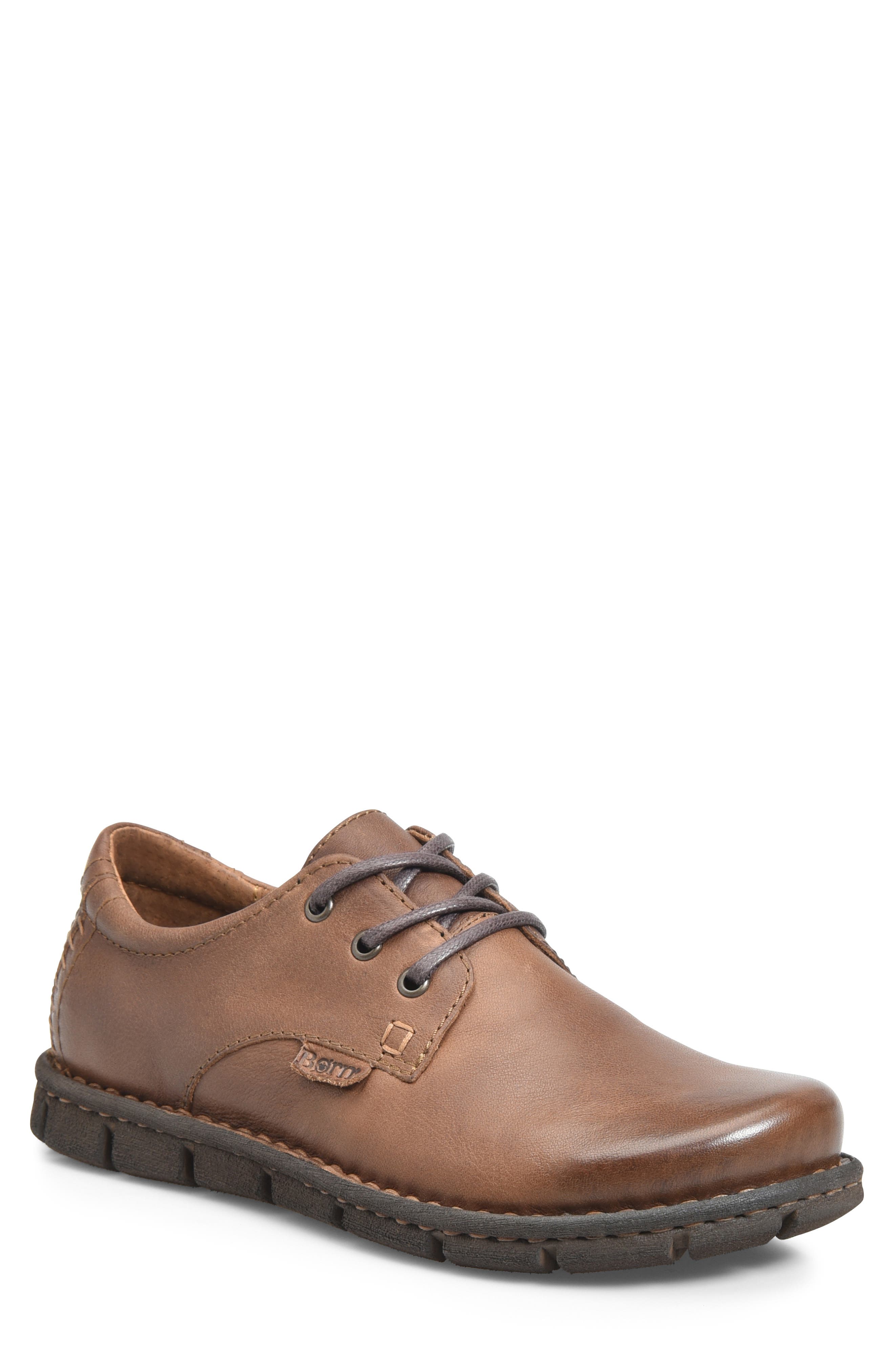 Soledad Plain Toe Derby, Main, color, BROWN LEATHER