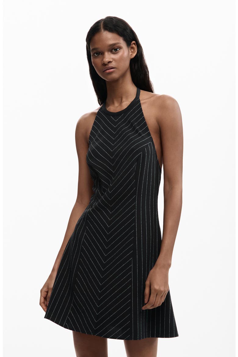 Halter Minidress, Alternate, color, DARK BLUE