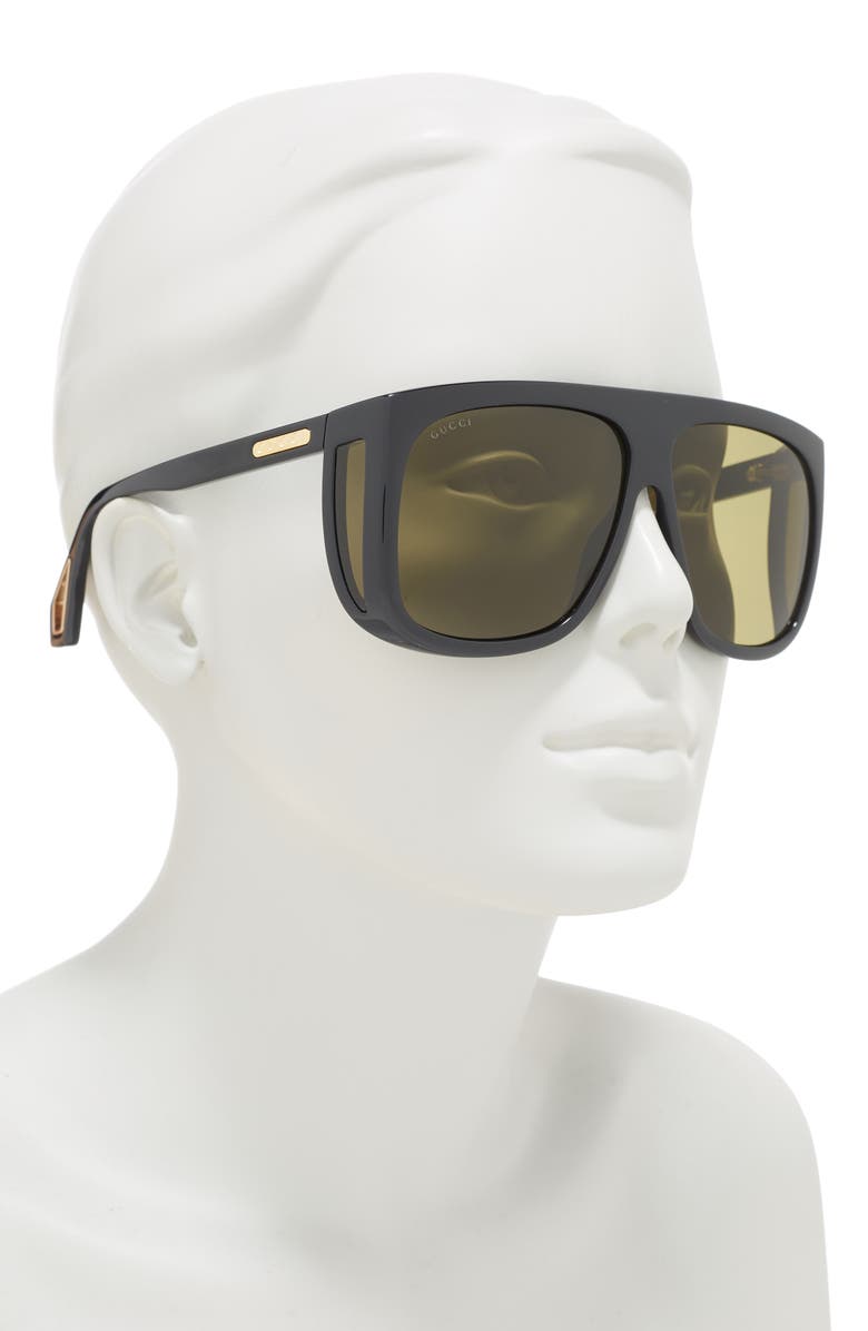 Gucci 59mm Shield Sunglasses, Alternate, color,