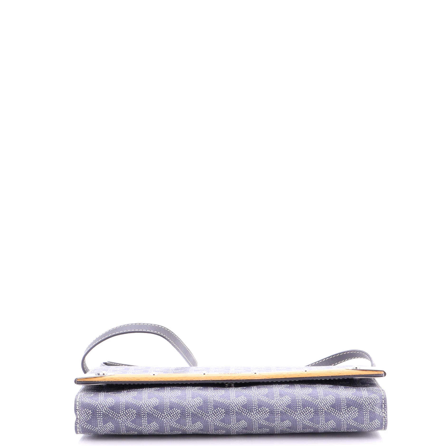 Monte Carlo Clutch with Strap Coated Canvas PM, Alternate, color, Grey