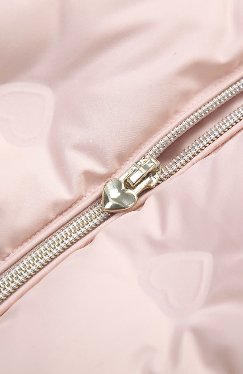 Rokka&Rolla Fleece Lined Heart Pattern Puffer Jacket, Alternate, color, Pink