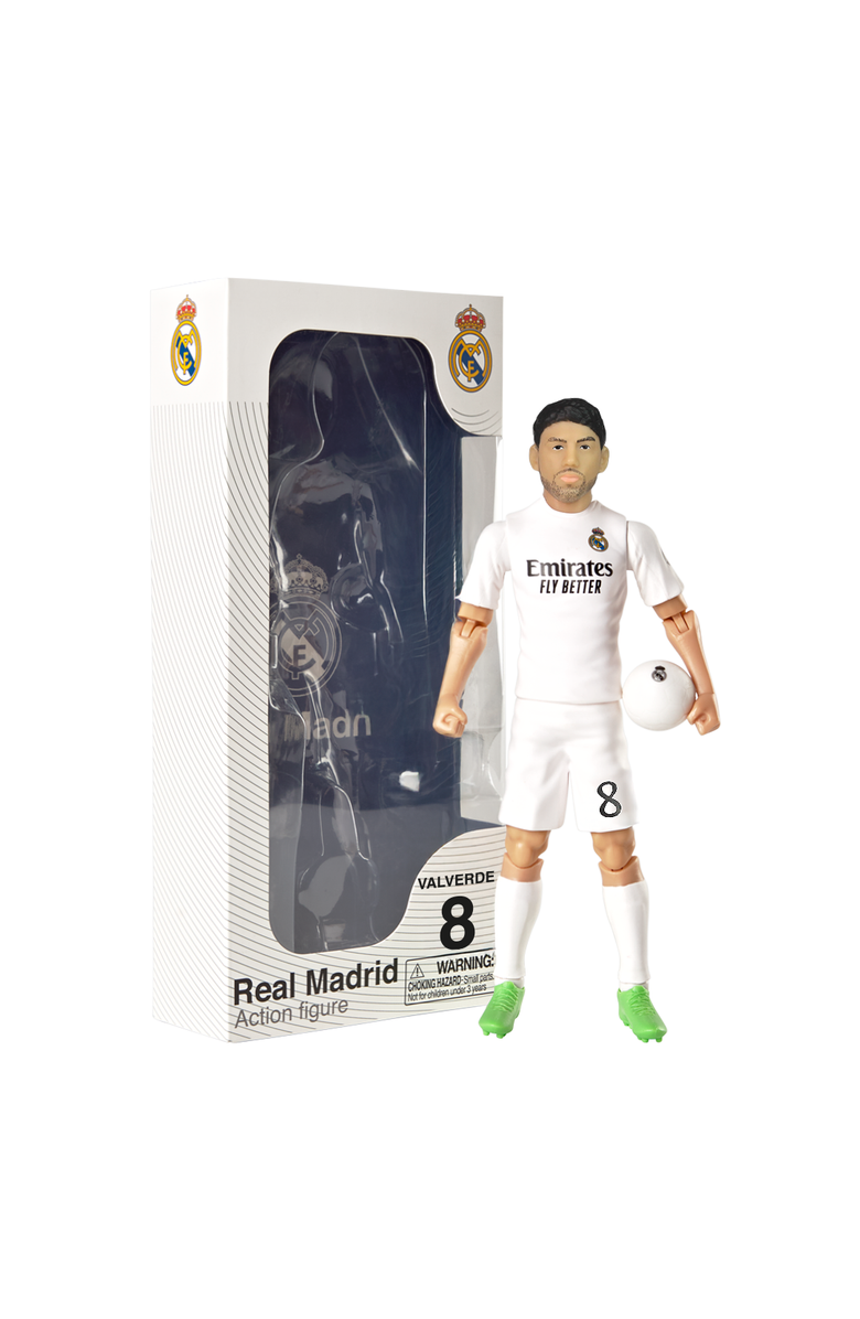 Banbo Toys SOCKERS Real Madrid CF Federico Valverde 8" Collectible Soccer Action Figure, Main, color, NO COLOR