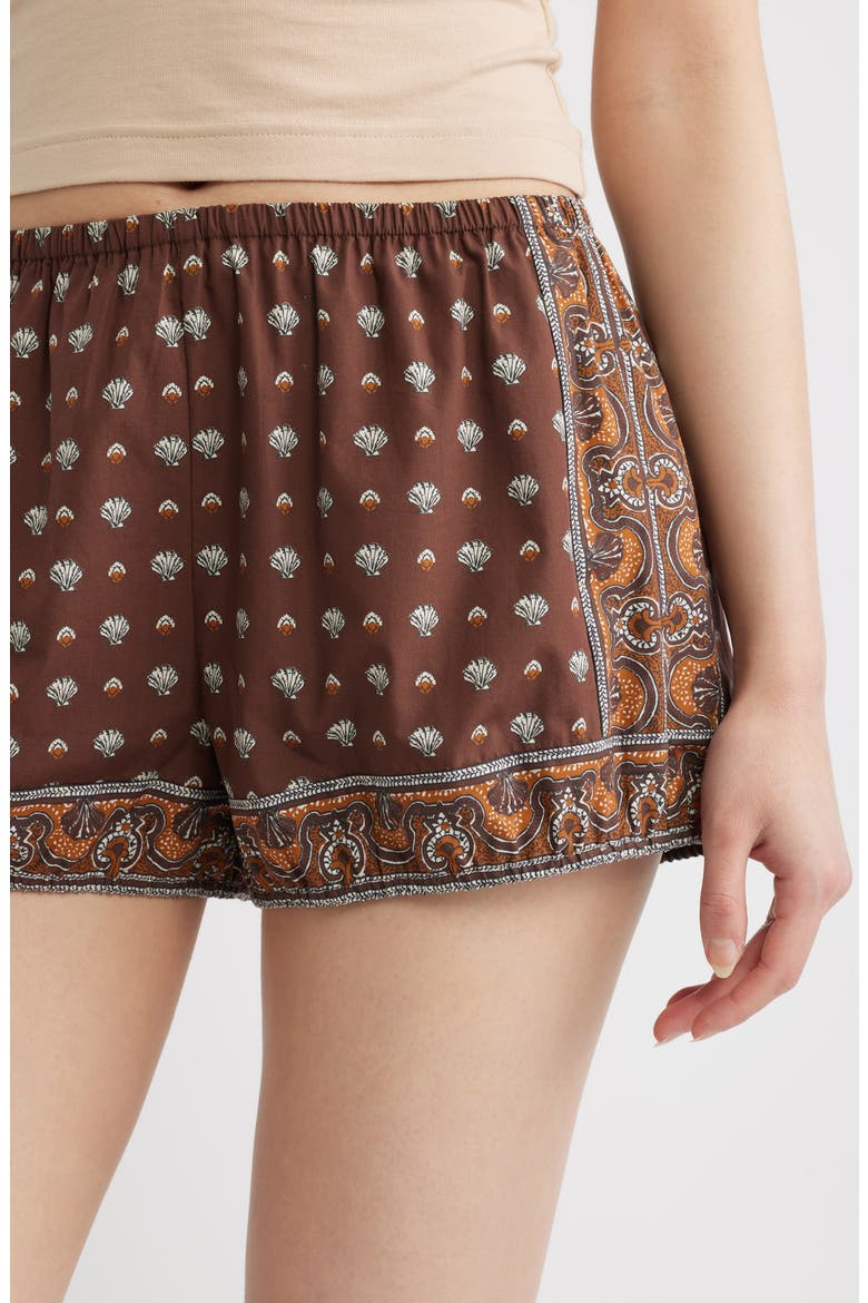 Vienna Print Cotton Shorts, Alternate, color, TERRE FOULARD DE LA MER
