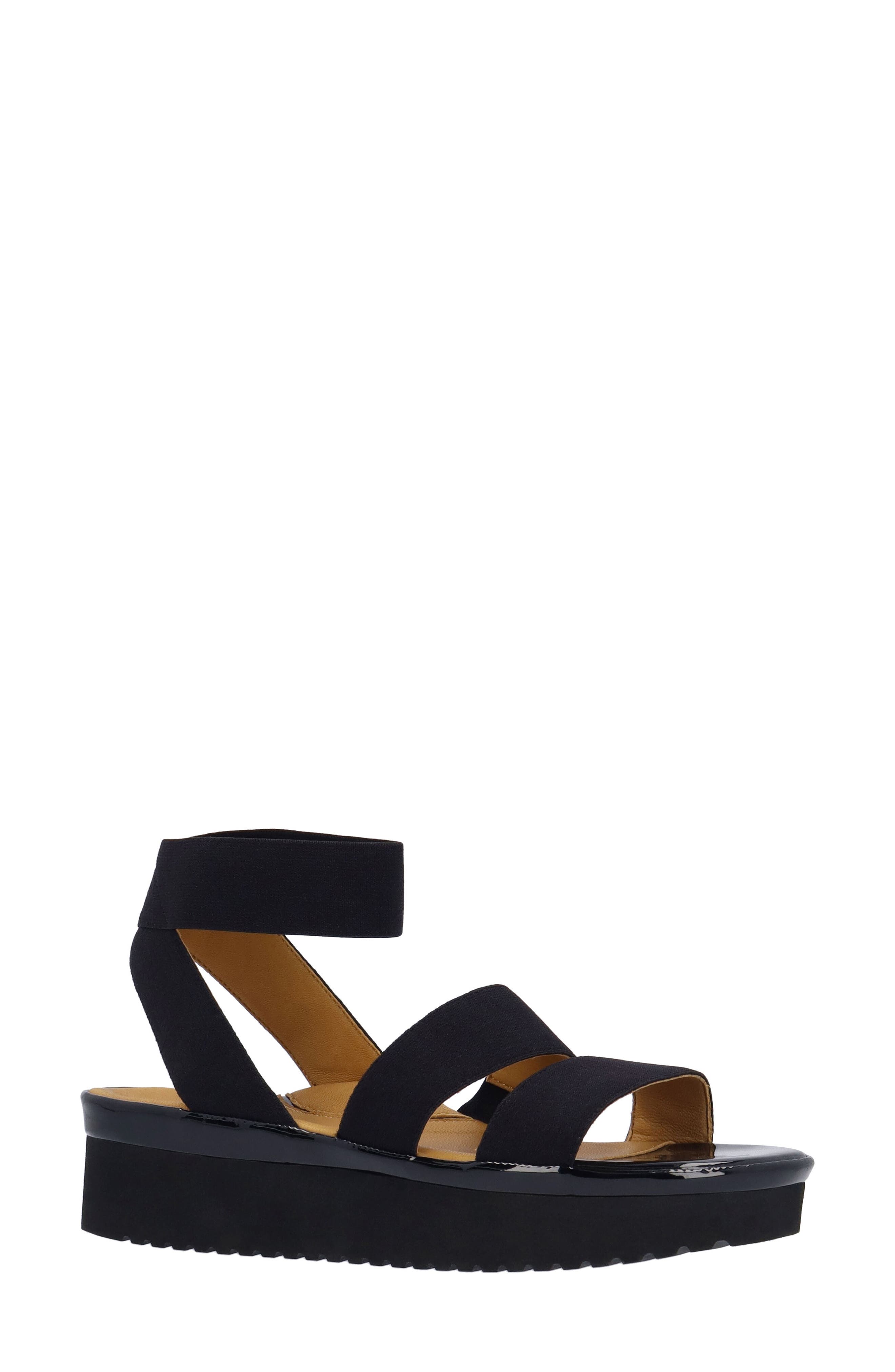 L'Amour des Pieds Avaleena Ankle Strap Sandal, Main, color, Black