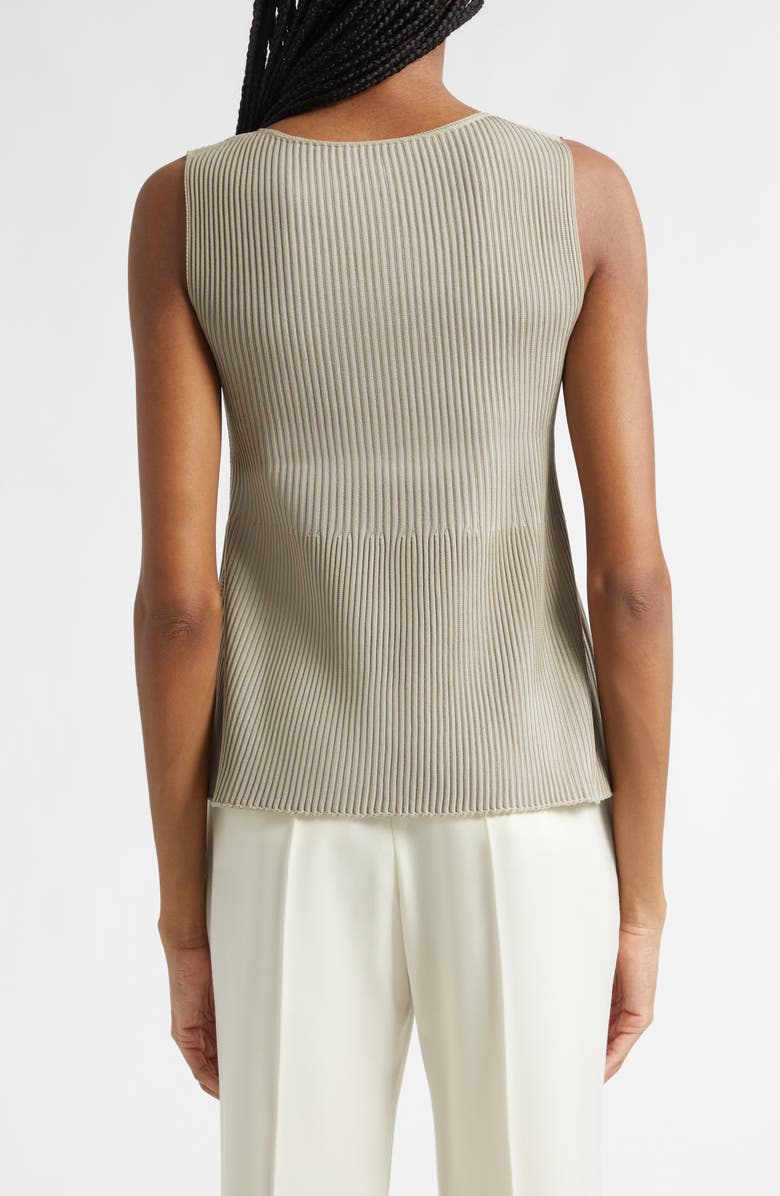 Emporio Armani Reverse Knit Sweater Tank, Alternate, color, Tan