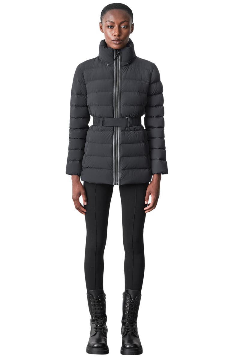 Mackage Jazmin Belted Down & Feather Puffer Jacket, Alternate, color,