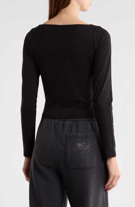 Dastja Crystal Logo Long Sleeve Top