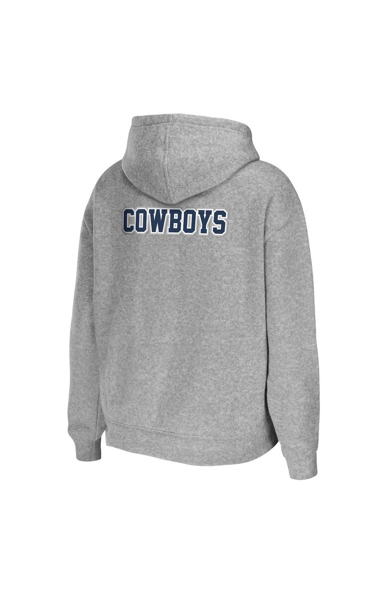 WEAR by Erin Andrews Women's WEAR by Erin Andrews Heathered Gray Dallas Cowboys Team Full-Zip Hoodie, Alternate, color, 