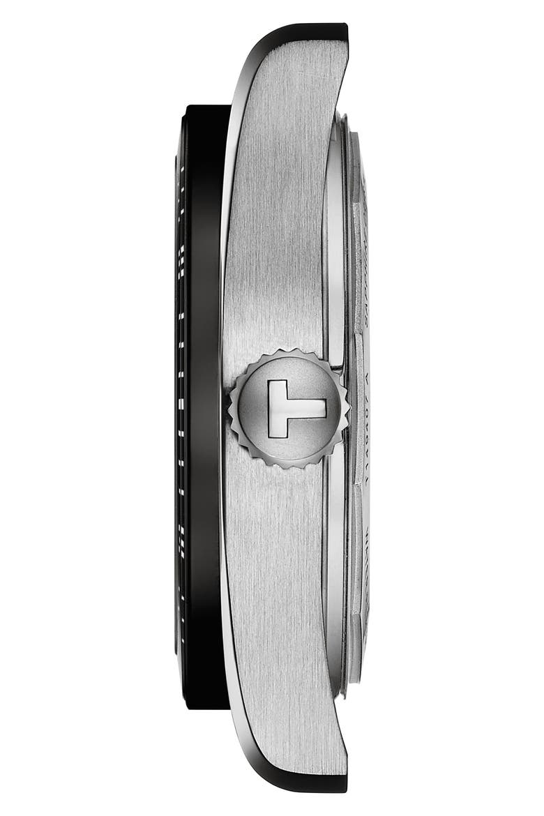 PR516 Powermatic 80 Automatic Leather Strap Watch, 38mm, Alternate, color, BLACK