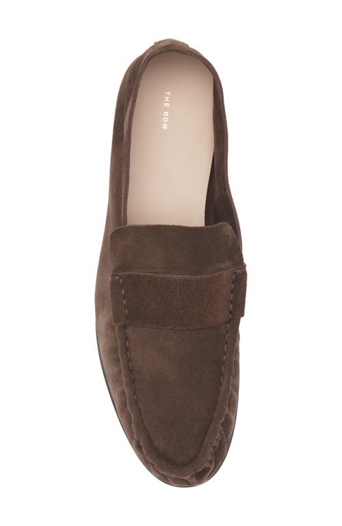 The Row Soft Moc Toe Loafer In Brown