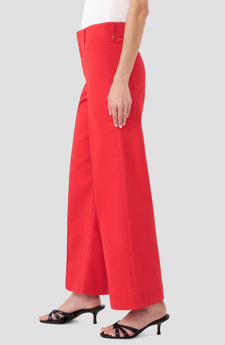 RM Rebecca Minkoff Pintuck High Waist Wide Leg Jeans, Alternate, color, Tomato