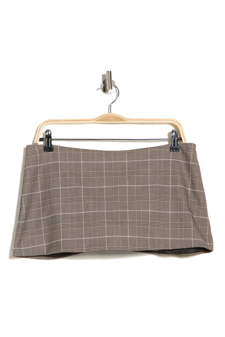 Mia Plaid Miniskirt, Alternate, color, BROWN PLAID