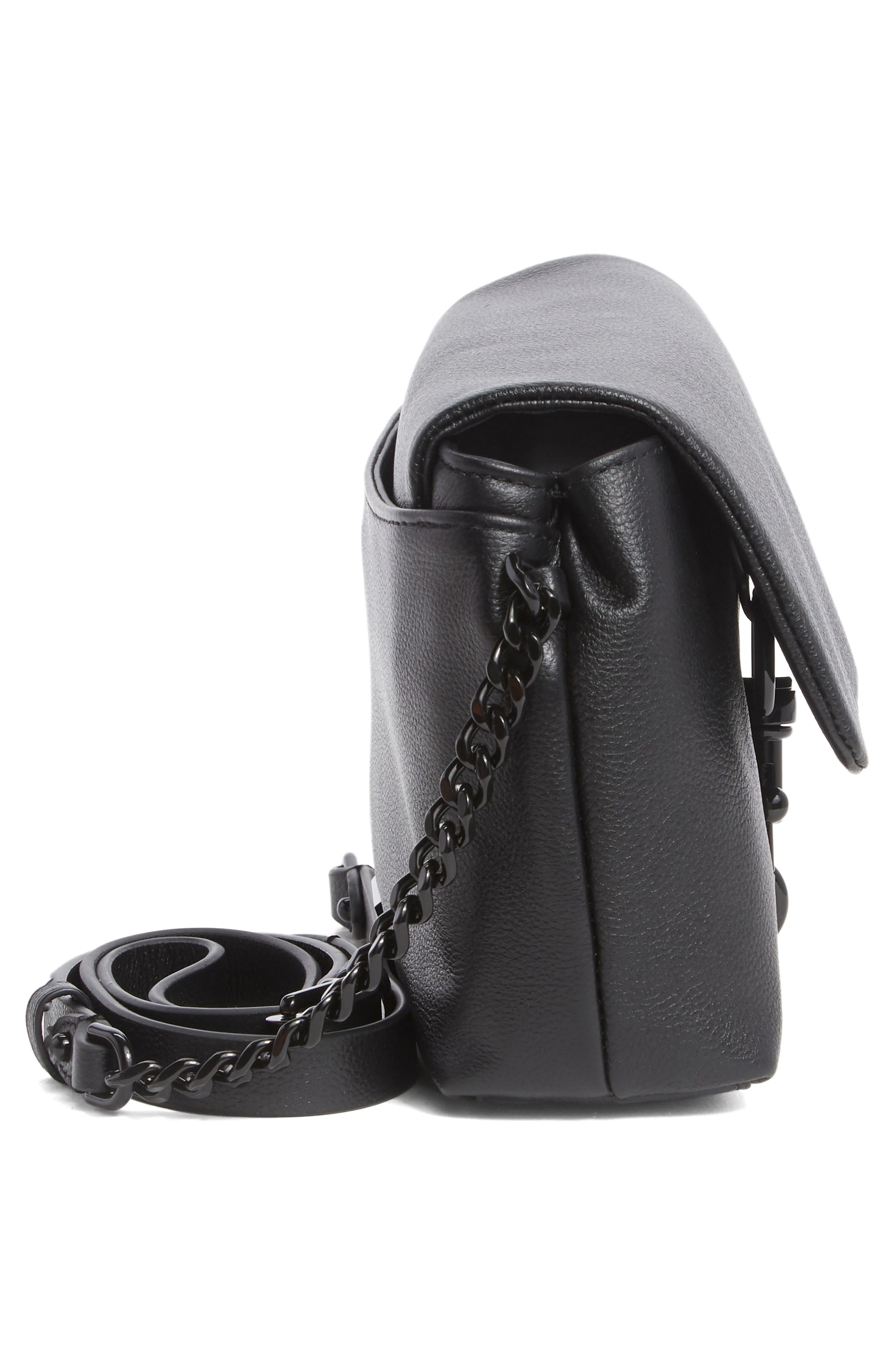 Rebecca Minkoff Leather Flap Convertible Crossbody Bag, Alternate, color, 