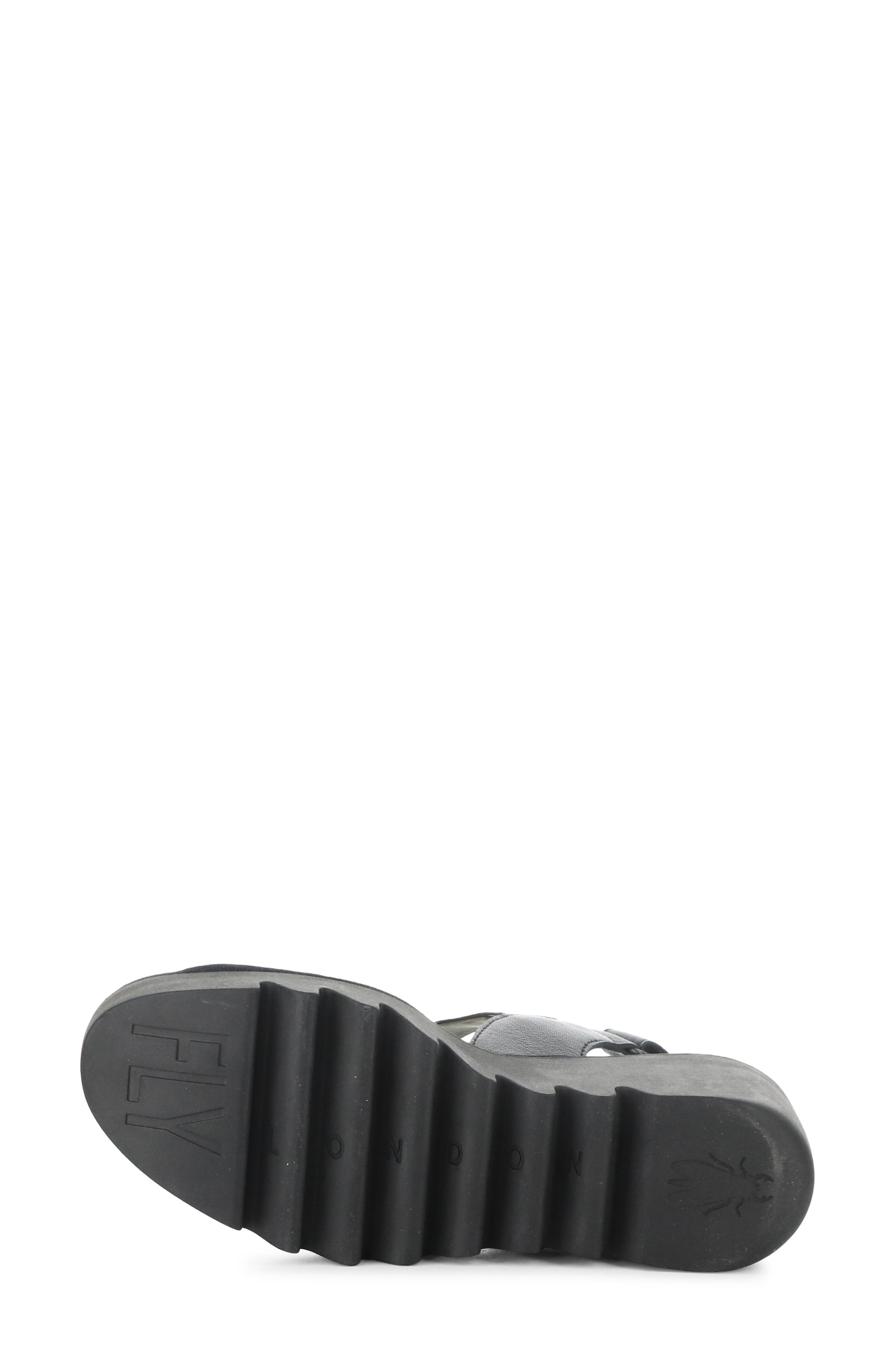 Fly London Basy Slingback Platform Wedge Sandal, Alternate, color, Black/ Graphite