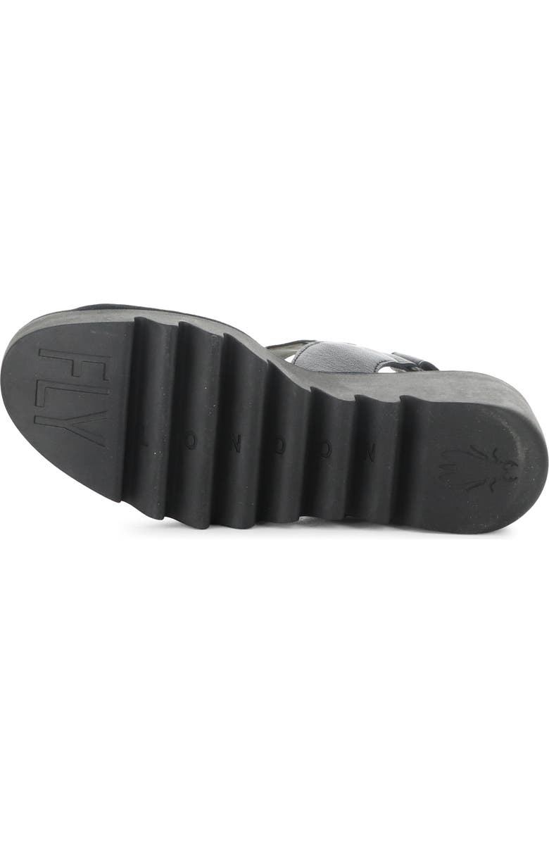 Fly London Basy Slingback Platform Wedge Sandal, Alternate, color, Black/ Graphite