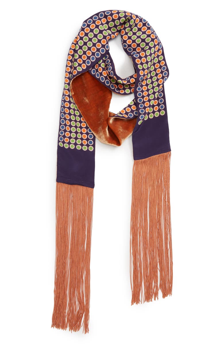 Mantero Sugar Dots Scarf, Alternate, color, 