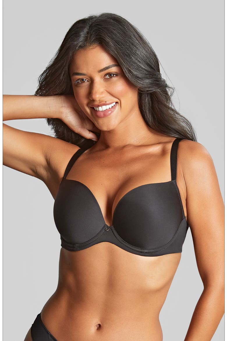 Faith Underwire Super Plunge T-Shirt Bra, Alternate, color, NOIR