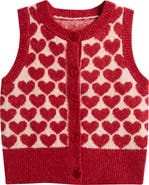 Freshman Kids' Heart Jacquard Sweater Vest