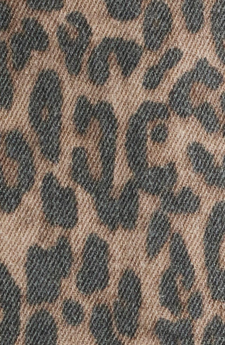 HIDDEN JEANS Cheetah Print Baggy Overalls, Alternate, color, Khaki